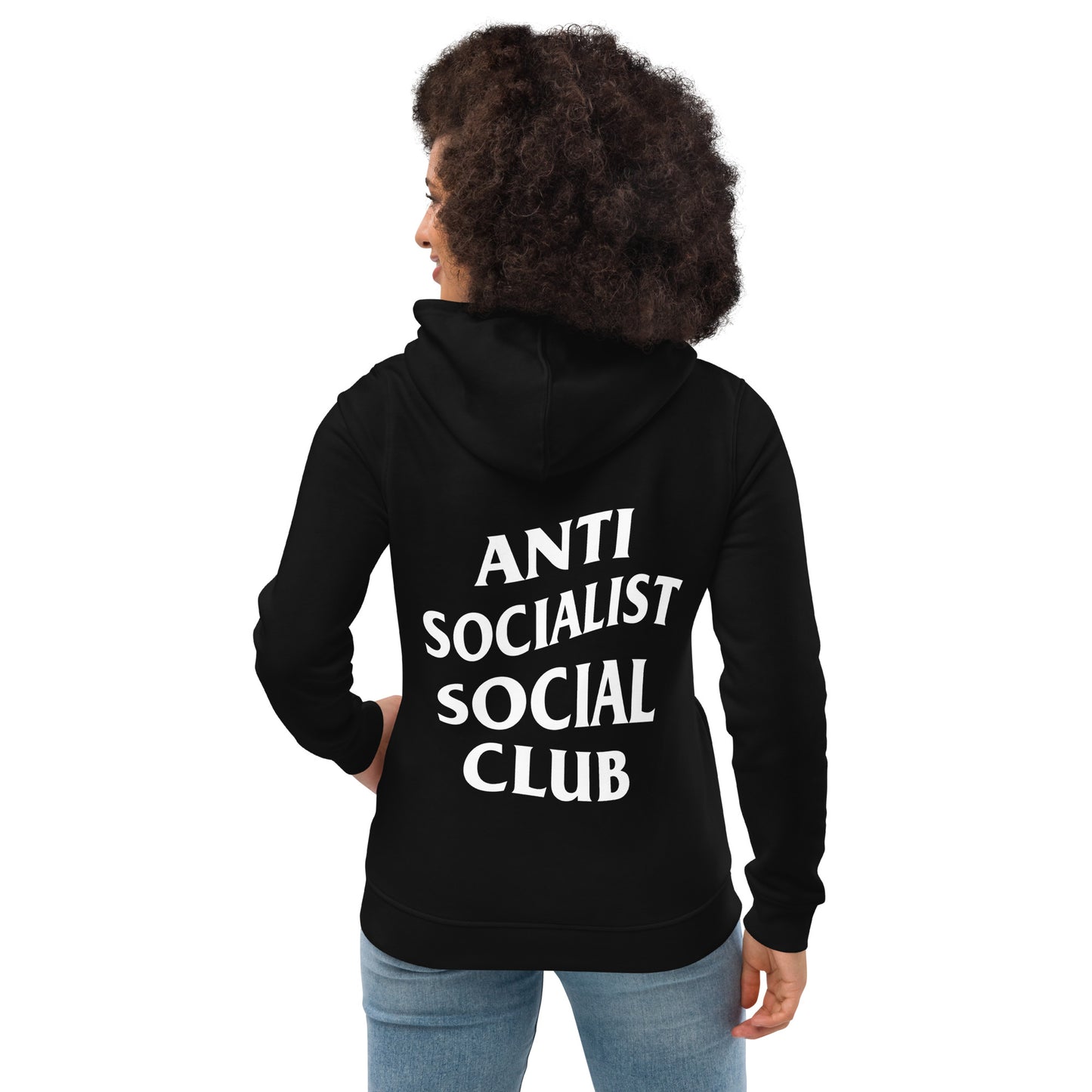 Anti socialist Women's eco fitted hoodie