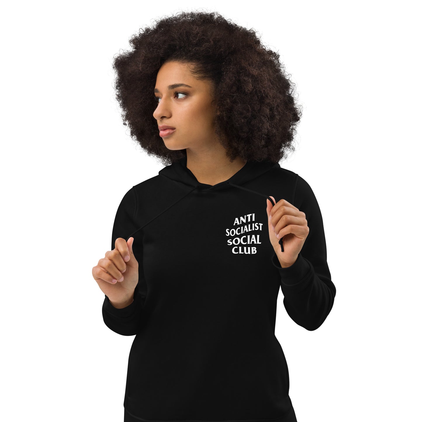 Anti socialist Women's eco fitted hoodie